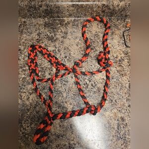 Red and Black Braided Rope Halter